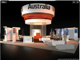 Circcular trade show booth design