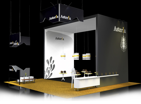 Two side open booth design